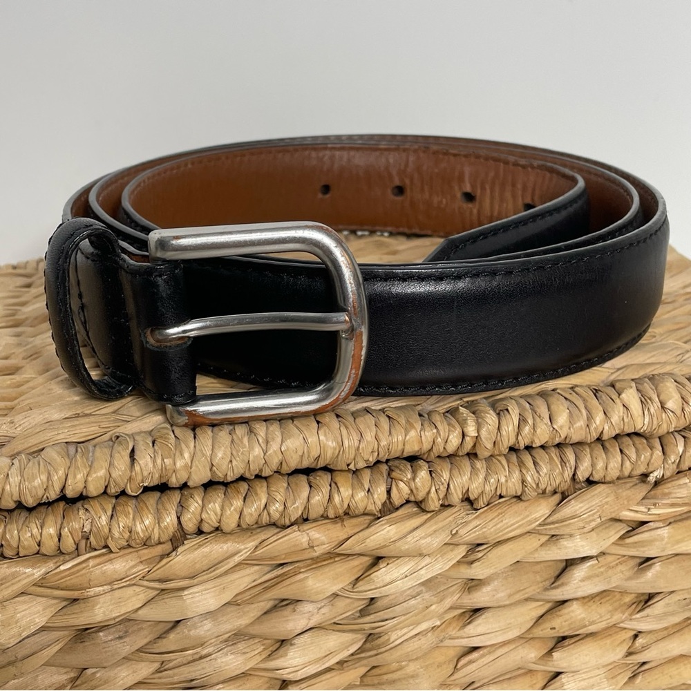 L. L. Bean Genuine Full Grain Leather Men’s Black Belt Sz 46